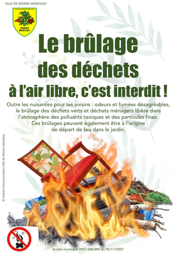 PEUTON BRÛLER DES DÉCHETS DANS SON JARDIN ? Mairie RémireMontjoly